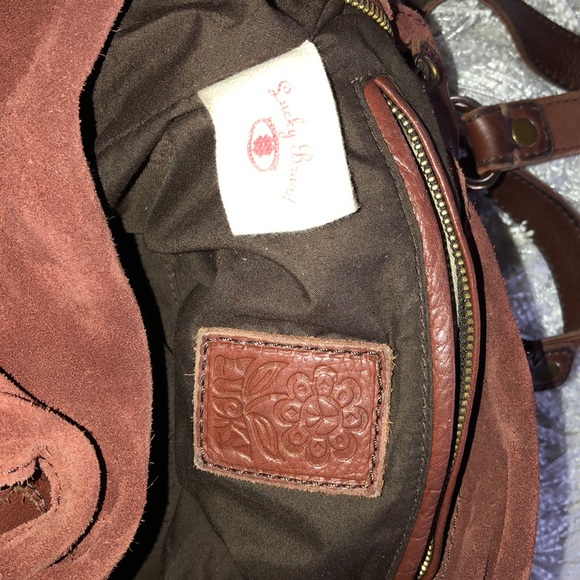 Lucky Brand brown Leather/Suede Tote - Picture 4 of 5